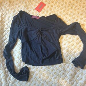 Navy Blue Going Out Top